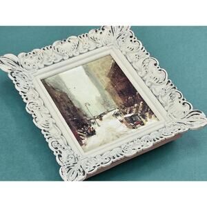 Snow In New York By Robert Henri - Mini Antique Canvas Painting Framed Artwork